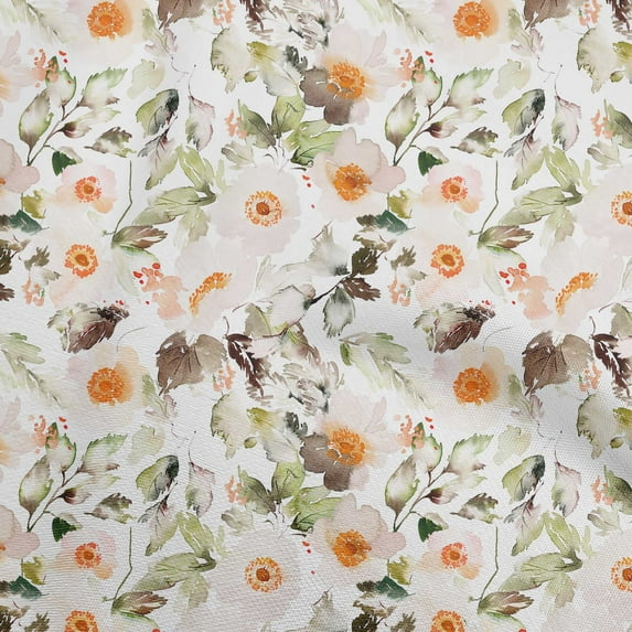 oneOone Velvet Orange Fabric Florals Diy Clothing Quilting Fabric Print Fabric By Yard 58 Inch Wide