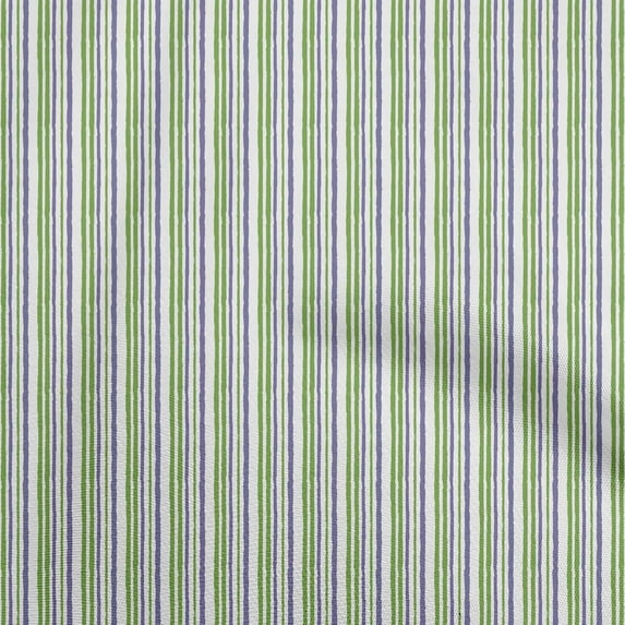 oneOone Velvet Pear Green Fabric Stripes Dress Material Fabric Print Fabric By The Yard 58 Inch Wide