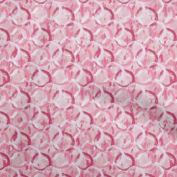 oneOone Velvet Pink Fabric Abstracts Dress Material Fabric Print Fabric By The Yard 58 Inch Wide
