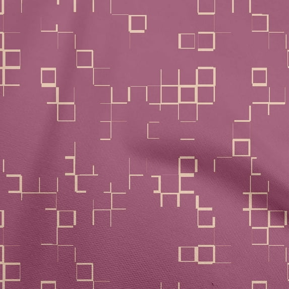 oneOone Velvet Pink Fabric Geometric Fabric For Sewing Printed Craft Fabric By The Yard 58 Inch Wide