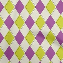 oneOone Velvet Purple Fabric Argyle Sewing Material Print Fabric By The Yard 58 Inch Wide