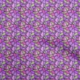thumbnail image 1 of oneOone Velvet Purple Fabric Geometric Sewing Material Print Fabric By The Yard 58 Inch Wide, 1 of 5