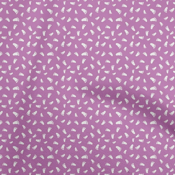oneOone Velvet Purple Fabric Kids Foot Diy Clothing Quilting Fabric Print Fabric By Yard 58 Inch Wide