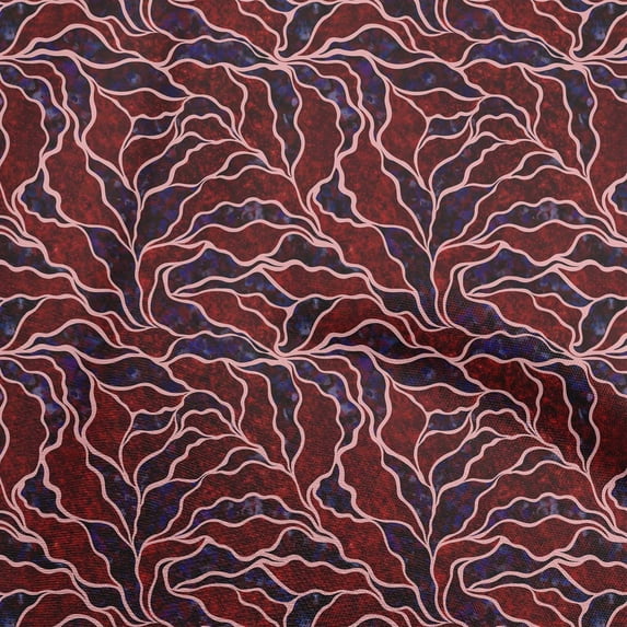 oneOone Velvet Red Fabric Abstracts Diy Clothing Quilting Fabric Print Fabric By Yard 58 Inch Wide