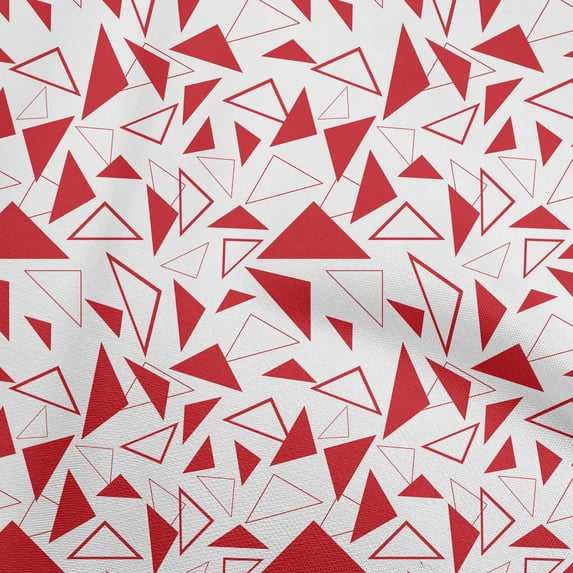 oneOone Velvet Red Fabric Geometric Diy Clothing Quilting Fabric Print Fabric By Yard 58 Inch Wide