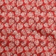 thumbnail image 1 of oneOone Velvet Red Fabric Tropical Leaf Sewing Craft Projects Fabric Prints By Yard 58 Inch Wide, 1 of 5