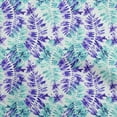 thumbnail image 1 of oneOone Velvet Royal Blue Fabric Leaves Sewing Material Print Fabric By The Yard 58 Inch Wide, 1 of 7