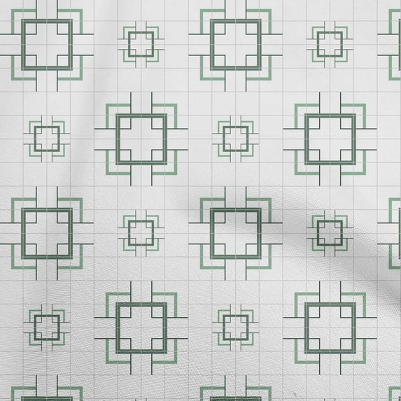 oneOone Velvet Sea Green Fabric Geometric Sewing Craft Projects Fabric Prints By Yard 58 Inch Wide