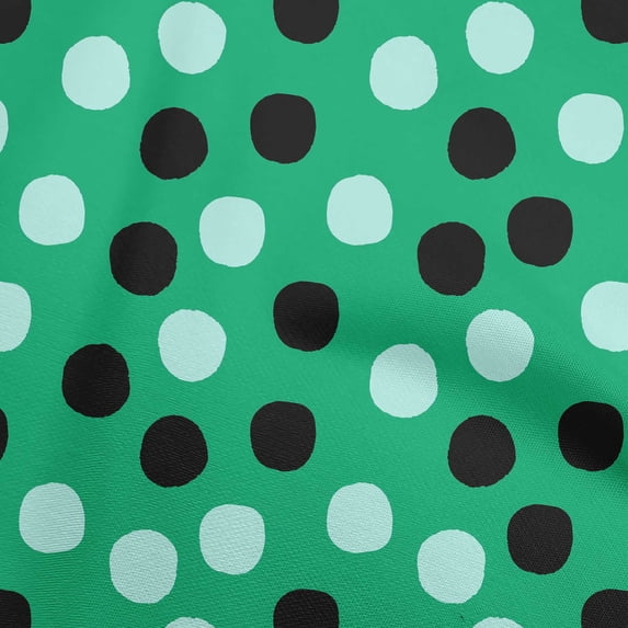 oneOone Velvet Sea Green Fabric Polka Dress Material Fabric Print Fabric By The Yard 58 Inch Wide