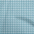 thumbnail image 1 of oneOone Velvet Teal Blue Fabric Houndstooth Craft Projects Decor Fabric Printed By The Yard 58 Inch Wide, 1 of 4
