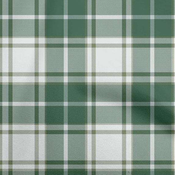 oneOone Velvet Teal Green Fabric Check Plaid Craft Projects Decor Fabric Printed By The Yard 58 Inch Wide