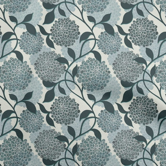 oneOone Velvet Turquoise Blue Fabric Floral Retro Diy Clothing Quilting Fabric Print Fabric By Yard 58 Inch Wide