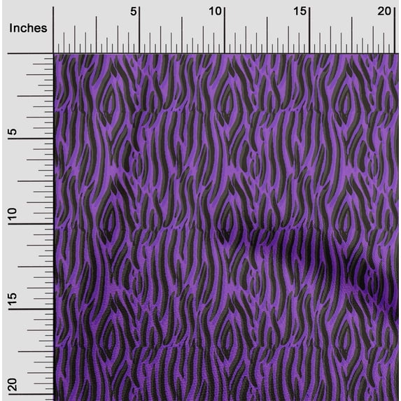 oneOone Velvet Violet Fabric Animal Skin Sewing Material Print Fabric By The Yard 58 Inch Wide-P9E