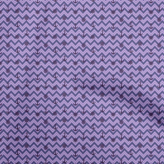 oneOone Velvet Violet Fabric Nautical Sewing Craft Projects Fabric Prints By Yard 58 Inch Wide