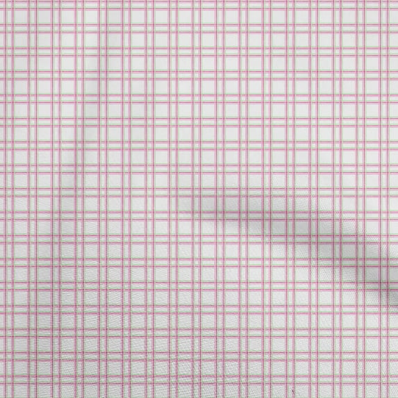 oneOone Velvet White Fabric Check Fabric For Sewing Printed Craft Fabric By The Yard 58 Inch Wide
