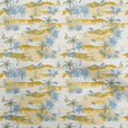 thumbnail image 1 of oneOone Velvet Yellow Fabric Beach Hawai Dress Material Fabric Print Fabric By The Yard 58 Inch Wide, 1 of 4