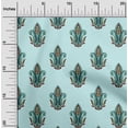 thumbnail image 1 of oneOone Viscose Chiffon Baby Blue Fabric Leaves & Paisley Block Sewing Craft Projects Fabric Prints By Yard 42 Inch Wide, 1 of 4