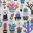 thumbnail image 1 of oneOone Viscose Chiffon Beige Fabric Cactus Sewing Fabric By The Yard Printed Diy Clothing Sewing Supplies 42 Inch Wide-X8, 1 of 6