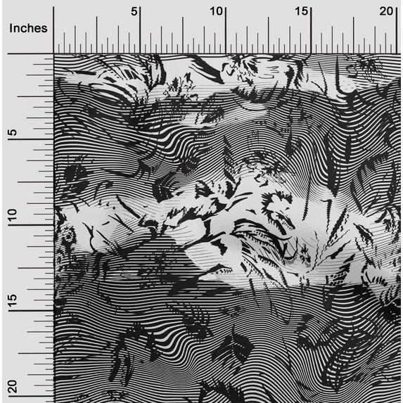 oneOone Viscose Chiffon Black Fabric Animal Skin Quilting Supplies Print Sewing Fabric By The Yard 42 Inch Wide-M4S