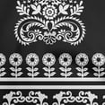 thumbnail image 1 of oneOone Viscose Chiffon Black Fabric Asian Block Quilting Supplies Print Sewing Fabric By The Yard 42 Inch Wide, 1 of 4