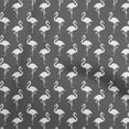 thumbnail image 1 of oneOone Viscose Chiffon Black Fabric Flamingo Sewing Fabric By The Yard Printed Diy Clothing Sewing Supplies 42 Inch Wide, 1 of 1