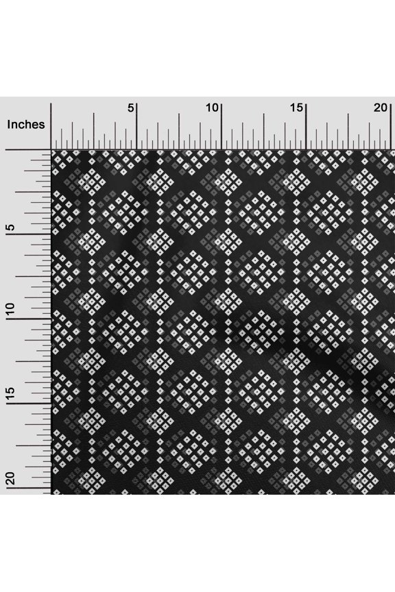 Viscose Chiffon Black Fabric Geometric Bandhani Sewing Fabric By The Yard Printed Diy Clothing Sewing Supplies 42 Inch Wide
