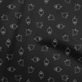thumbnail image 1 of oneOone Viscose Chiffon Black Fabric Yoga Sheep Quilting Supplies Print Sewing Fabric By The Yard 42 Inch Wide, 1 of 5