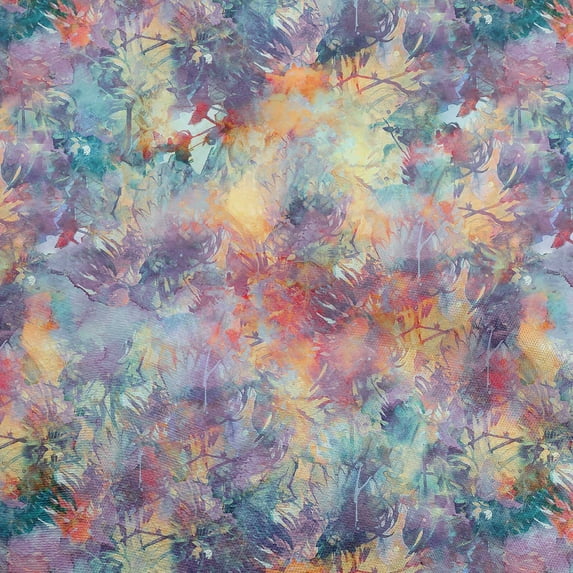 oneOone Viscose Chiffon Blue Fabric Abstract Floral Sewing Craft Projects Fabric Prints By Yard 42 Inch Wide-2ra