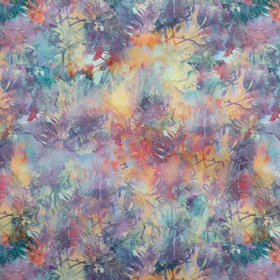 oneOone Viscose Chiffon Blue Fabric Abstract Floral Sewing Craft Projects Fabric Prints By Yard 42 Inch Wide-2ra