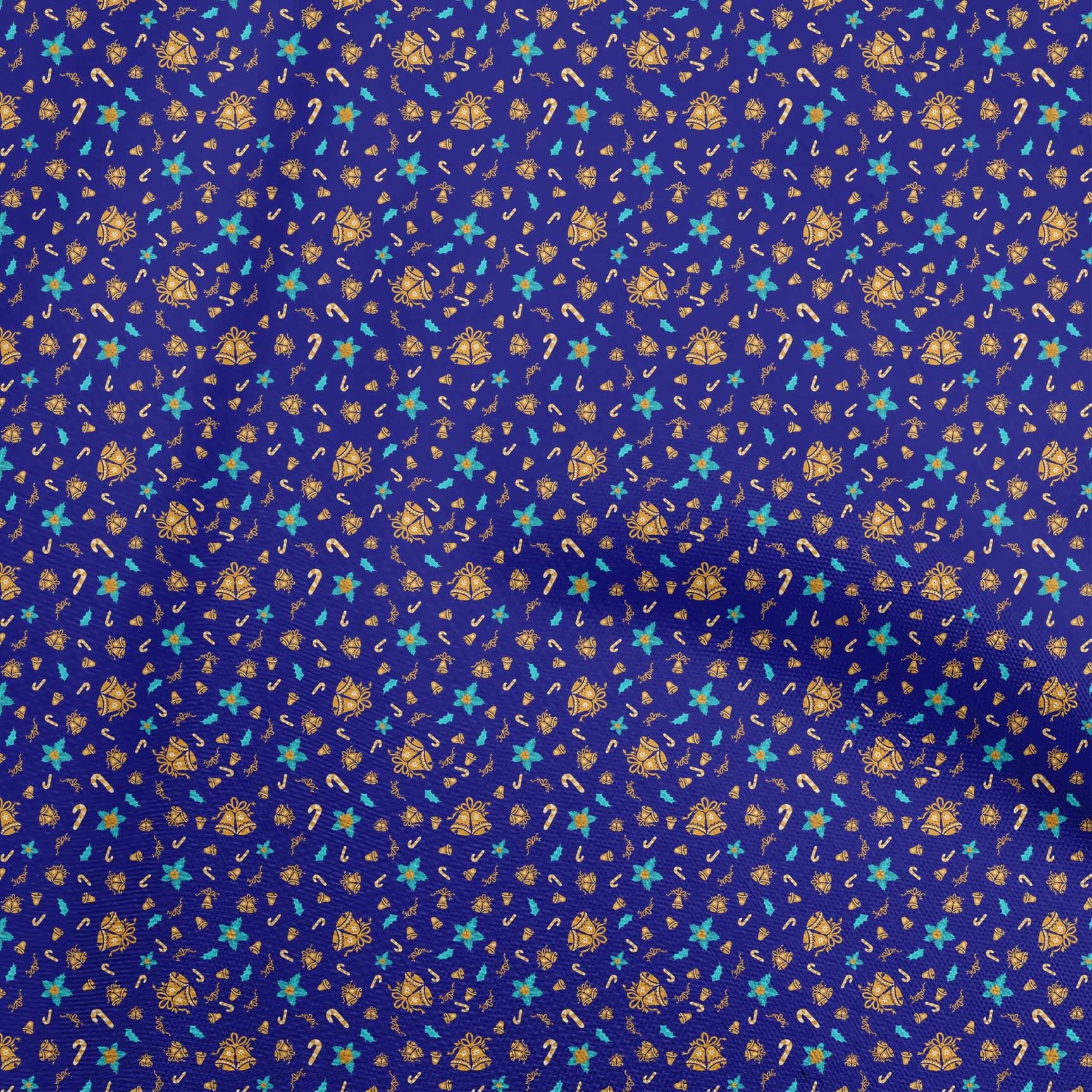 oneOone Viscose Chiffon & Blue Fabric Christmas Diy Clothing Quilting Fabric Print Fabric By Yard 42 Inch Wide