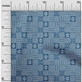thumbnail image 1 of oneOone Viscose Chiffon Blue Fabric Geometric African Sewing Material Print Fabric By The Yard 42 Inch Wide, 1 of 4