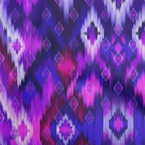 oneOone Viscose Chiffon Blue2 Fabric Flame Stitch Fabric For Sewing Printed Craft Fabric By The Yard 42 Inch Wide