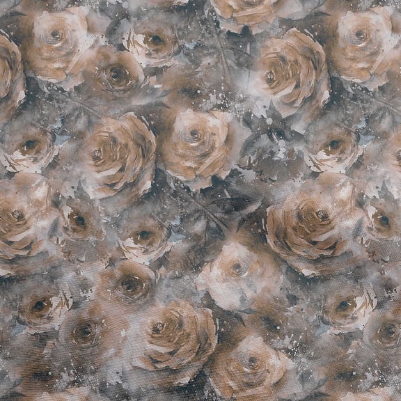 oneOone Viscose Chiffon Brown Fabric Abstract Floral Diy Clothing Quilting Fabric Print Fabric By Yard 42 Inch Wide-1ra