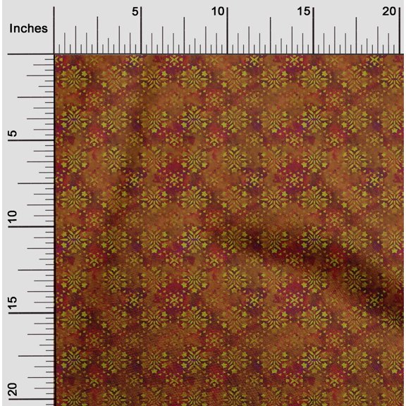 oneOone Viscose Chiffon Brown Fabric Batik Sewing Fabric By The Yard Printed Diy Clothing Sewing Supplies 42 Inch Wide - FW