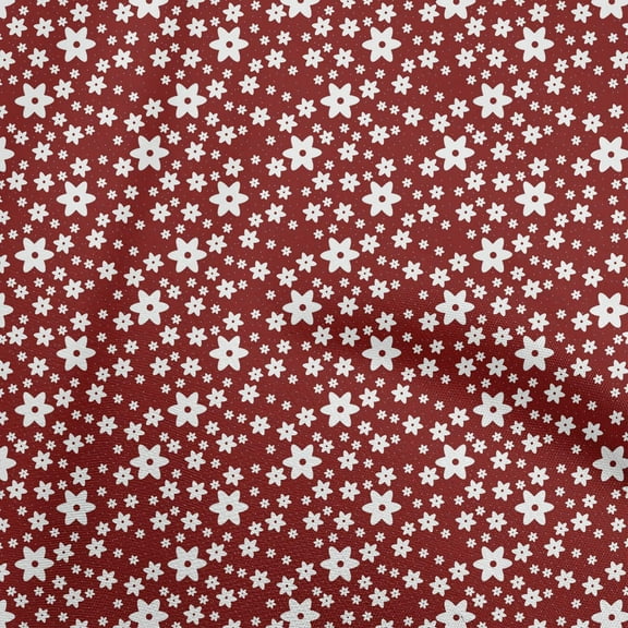 oneOone Viscose Chiffon Brown Fabric Floral Ditsy Silhouette Quilting Supplies Print Sewing Fabric By The Yard 42 Inch Wide