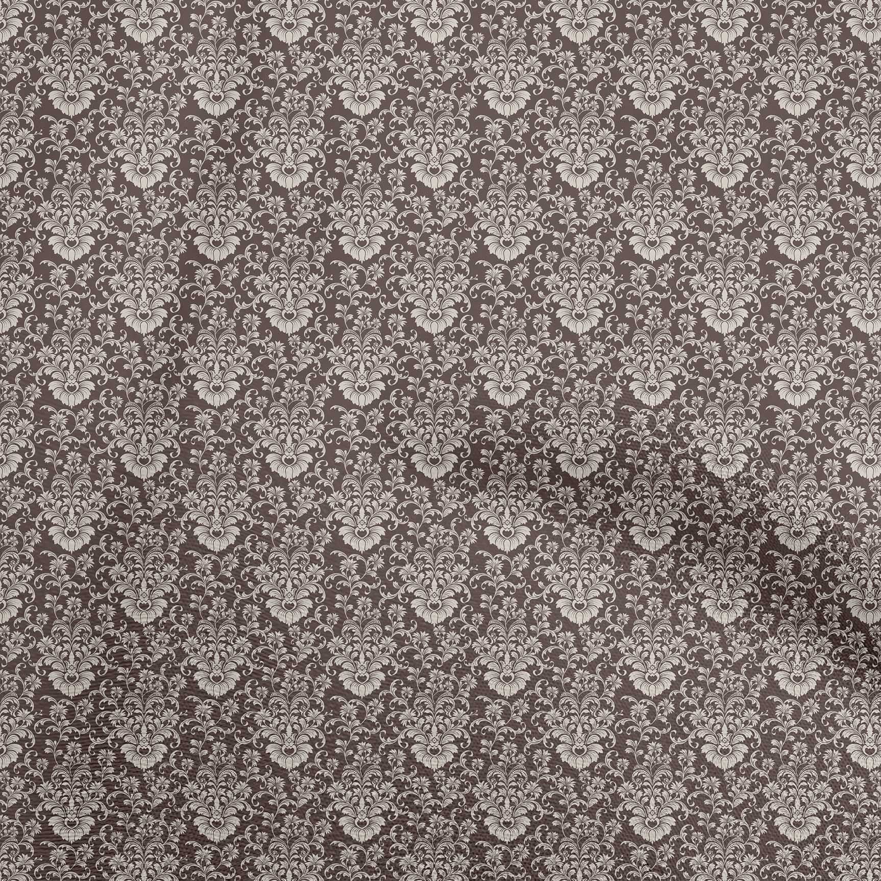 oneOone Viscose Chiffon Brown Fabric Toile Diy Clothing Quilting Fabric Print Fabric By Yard 42 Inch Wide