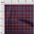 thumbnail image 1 of oneOone Viscose Chiffon Dark Brown Fabric Madras Check Craft Projects Decor Fabric Printed By The Yard 42 Inch Wide, 1 of 4