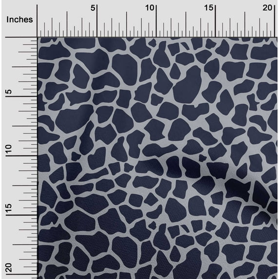 oneOone Viscose Chiffon Dark Navy Blue Fabric Giraffe Animal Skin Sewing Craft Projects Fabric Prints By Yard 42 Inch Wide