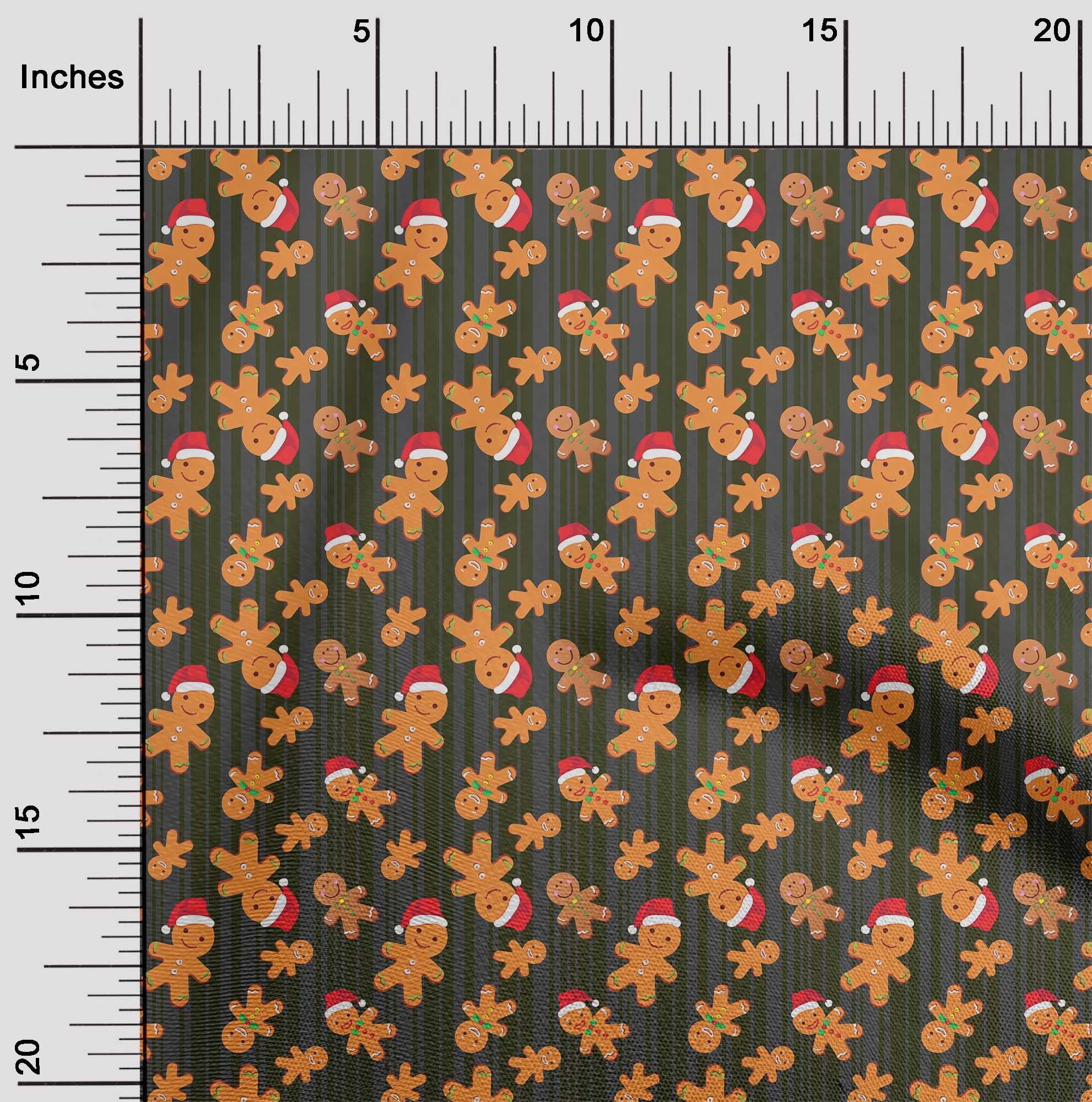 oneOone Viscose Chiffon Dark Olive Green Fabric Christmas Sewing Material Print Fabric By The Yard 42 Inch Wide