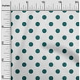 thumbnail image 1 of oneOone Viscose Chiffon Dark Teal Green Fabric Polka Dots Dots Sewing Material Print Fabric By The Yard 42 Inch Wide, 1 of 4