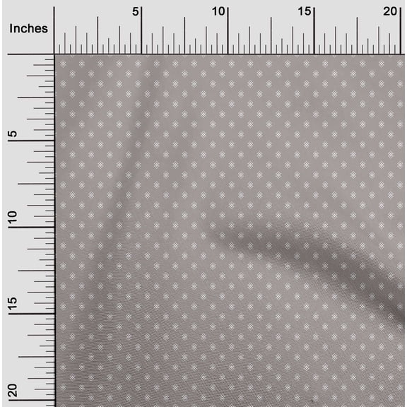 oneOone Viscose Chiffon Dusty Gray Fabric Polka Dots Sewing Material Print Fabric by The Yard 42 Inch Wide