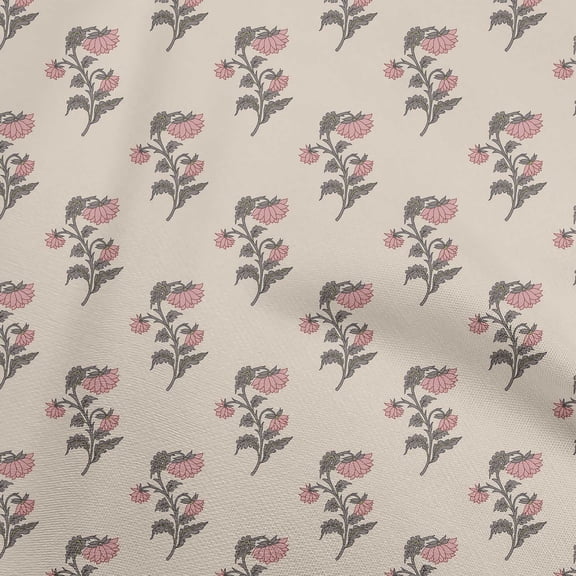 oneOone Viscose Chiffon Dusty Pink Fabric Florals Quilting Supplies Print Sewing Fabric By The Yard 42 Inch Wide