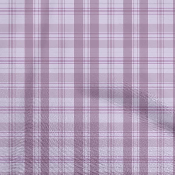 oneOone Viscose Chiffon Dusty Purple Fabric Check Fabric For Sewing Printed Craft Fabric By The Yard 42 Inch Wide