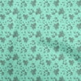 thumbnail image 1 of oneOone Viscose Chiffon Dusty Teal Green Fabric Autumn Leaves Sewing Material Print Fabric By The Yard 42 Inch Wide, 1 of 4