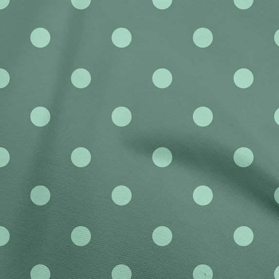 oneOone Viscose Chiffon Dusty Teal Green Fabric Polka Sewing Fabric By The Yard Printed Diy Clothing Sewing Supplies 42 Inch Wide