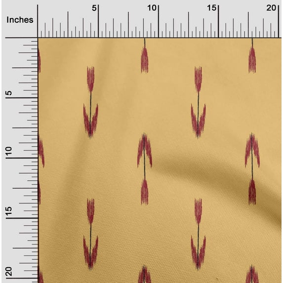 oneOone Viscose Chiffon Fabric Arrow Ikat Print Fabric BTY 42 Inch Wide