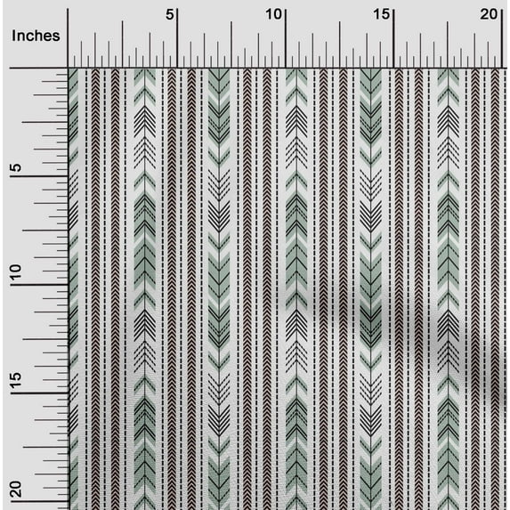 oneOone Viscose Chiffon Fabric Arrow & Stripe Geometric Printed Craft Fabric BTY 42 Inch Wide