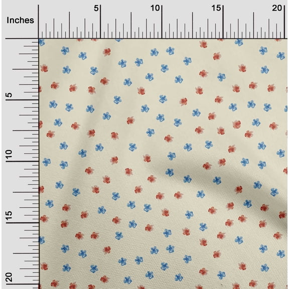 oneOone Viscose Chiffon Fabric Artistic Floral Flower Print Sewing Fabric BTY 42 Inch Wide