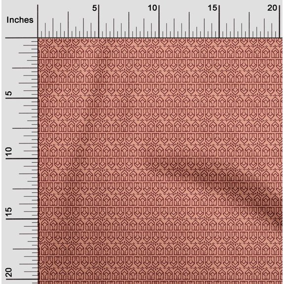 oneOone Viscose Chiffon Fabric Ethnic Block Printed Fabric 1 Yard 42 Inch Wide
