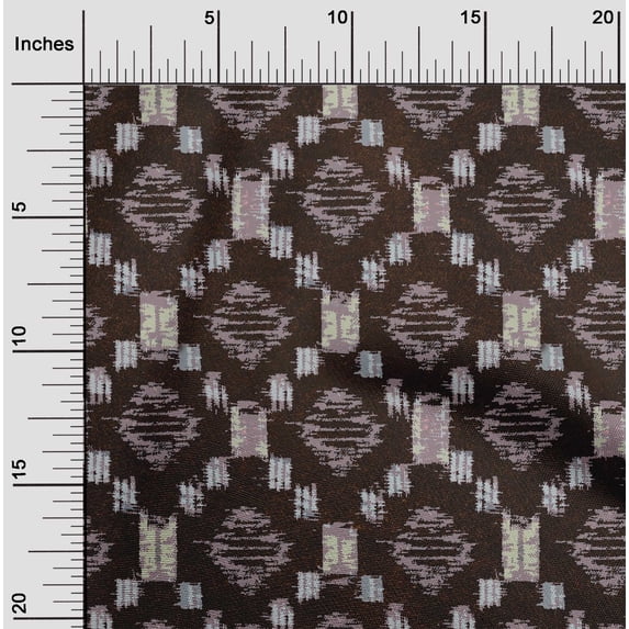 oneOone Viscose Chiffon Fabric Geometric Kasuri Fabric Prints By Yard 42 Inch Wide